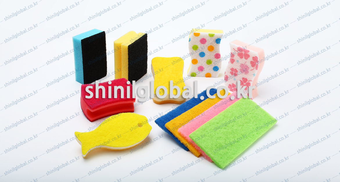 Metal Scrubbers and Kitchen Sponges for dish washing | SHINIL | NON-Woven Kitchen Sponge