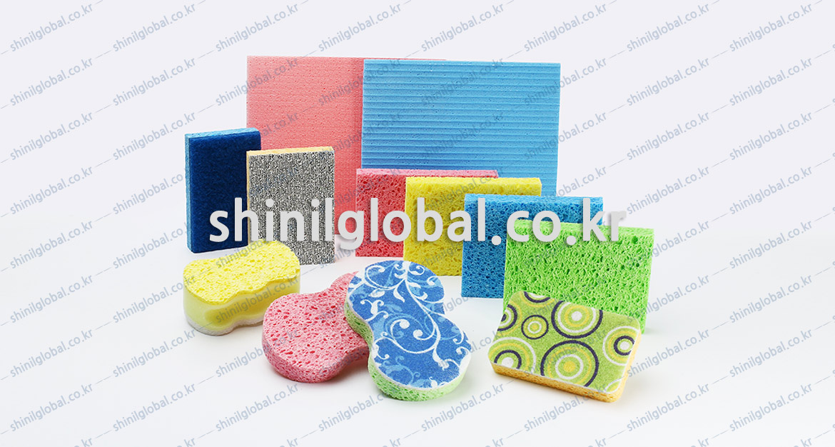 Metal Scrubbers and Kitchen Sponges for dish washing | SHINIL | Cellulouse sponge